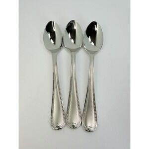 Lenox VINTAGE JEWEL FROSTED 3 Teaspoons Frosted 18/10 Stainless Steel Flatware